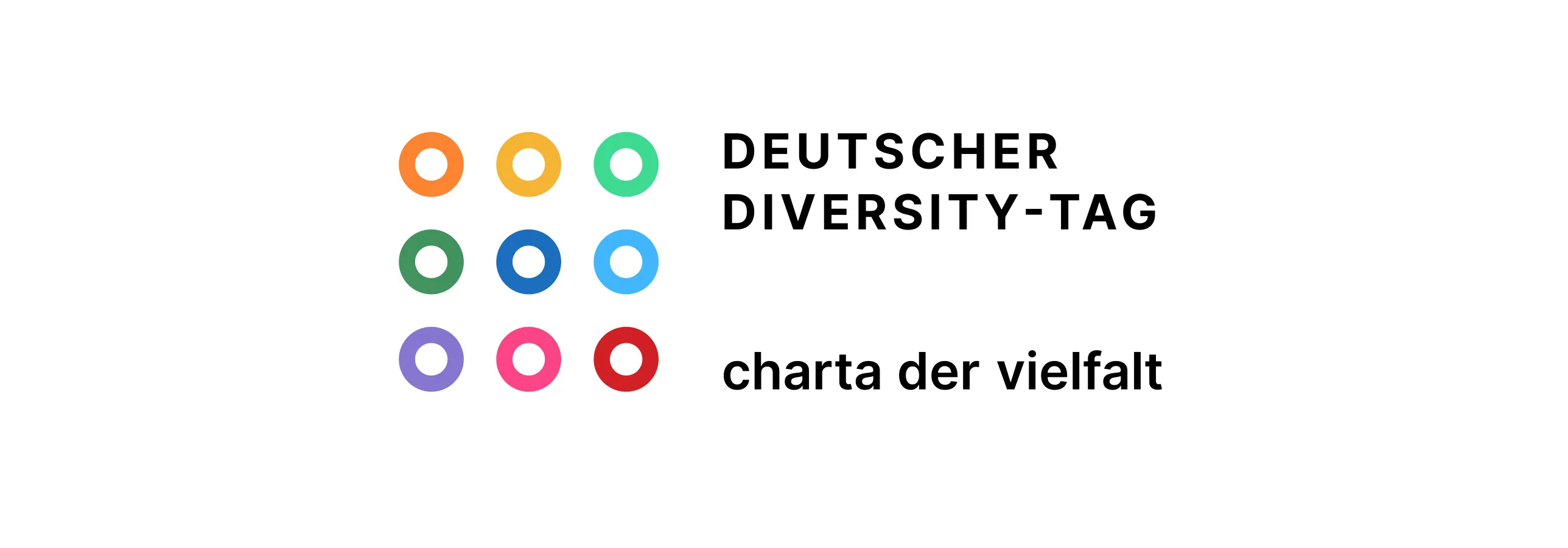 Bunte Kreise und Text: "Deutscher Diversity-Tag, Charta der Vielfalt".